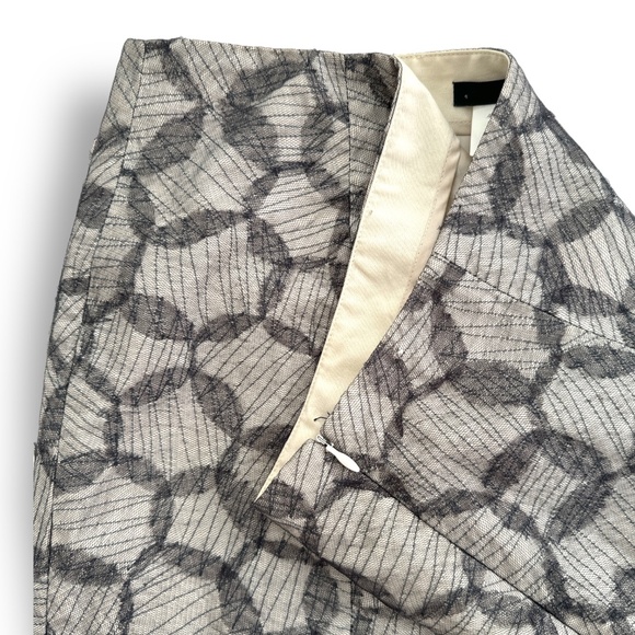 J Crew Black and‎ Gray Pencil Skirt Front Slit Wm Sz 8 Lined Like New 80s 90s - Picture 4 of 8